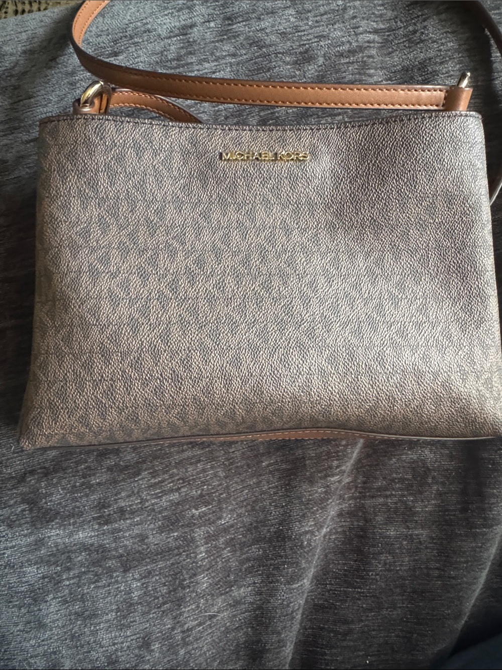 Michael Kors Trisha Medium Logo Crossbody Bag - Brown